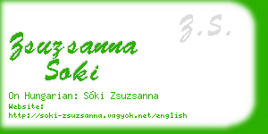 zsuzsanna soki business card