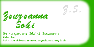 zsuzsanna soki business card